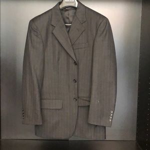 Montefino Black Grey Pinstripe Suit with Pant